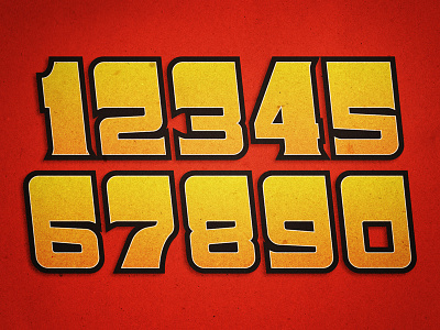 Racing Numbers "El Segundo" cars dirt track nascar numbers racing type typography