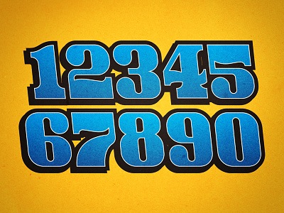 Racing Numbers - "Wild Ace" cars dirt track nascar numbers racing type typography