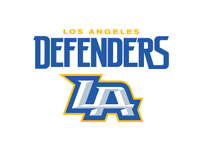 Los Angeles Defenders california esports football la logo los angeles monogram sports logo type