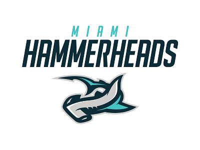 Miami Hammerheads esports florida football hammerhead logo miami ocean shark sports logo surf