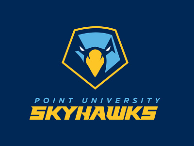 Point University Skyhawks bird design eagle football geometric hawk illustration logo sports sports logo type typography