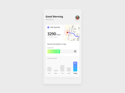 Step Counter ( Micro Interact ) adobe adobexd android ui blue design figmadesign flat fresh interace interaction interaction design interactive design ios microinteraction running sport ui ui ux ux web