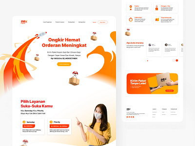 DBX Logistik - Delivery Service Landing page figma food delivery interaction design landing page ohhstudioindonesia onehourhappiness onehourhappinessindonesia onehourhappinessstudio onehourhappinessstudioindonesia ui ui ux web figma web intteract web landingpage webui