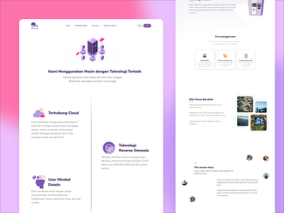 Waterhub Indonesia Web UI blur clean illustration illustration art interace interaction design ohhstudioindonesia onehourhappiness onehourhappinessindonesia onehourhappinessstudio onehourhappinessstudioindonesia pink ui webdesign