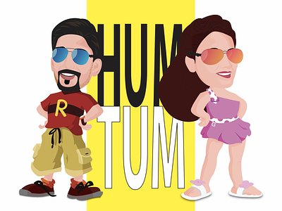 Hum Tum Caricature by Dheeraj Maheshwari on Dribbble
