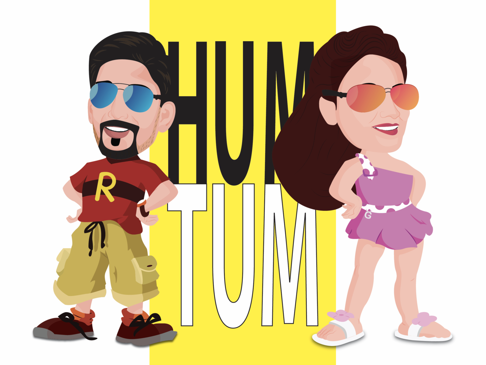Hum Tum Caricature by Dheeraj Maheshwari on Dribbble