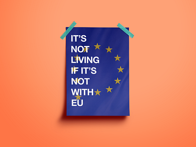 It's Not Living (If It's Not With EU) artwork brexit design first post graphic graphic design page poster print the 1975 typography typography design