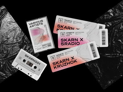 Skarn Records branding event graphic design identity logo music ticket vinyl