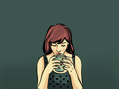 Girl with a cup of tea