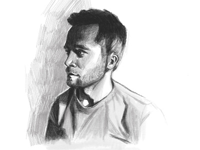 Portrait of a man black boy design face illustration man portrait vector
