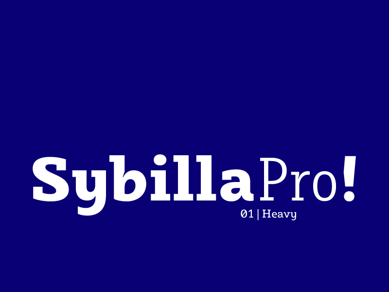 Sybilla Pro - Family of 42 Typefaces