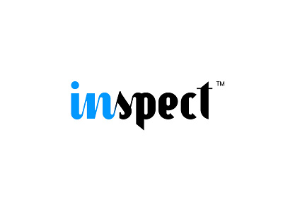 Inspect New agency custom design inspect letering logo new