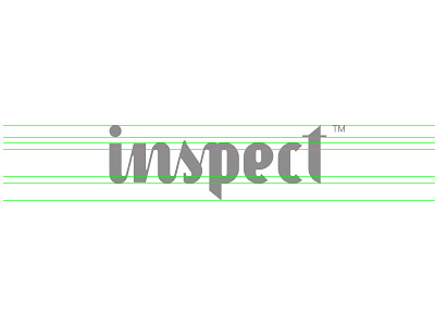 Inspect logo guide line agency custom design inspect letering logo new