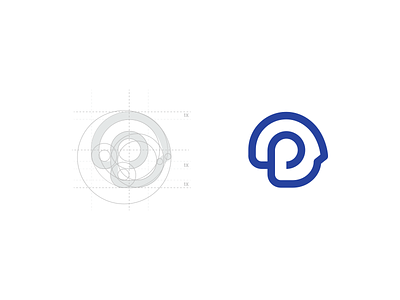 P head logo symbol head informatic it logo p symbol
