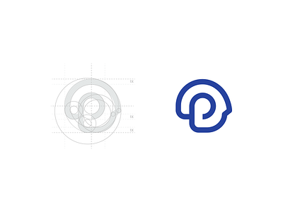 P head logo symbol head informatic it logo p symbol