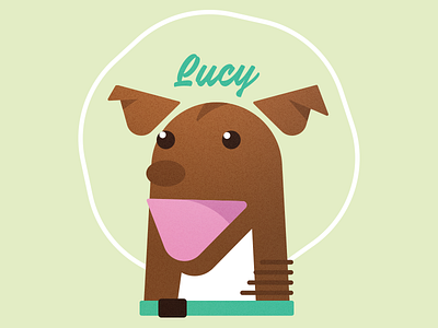 Lucy dog illustration pit bull staffordshire terrier