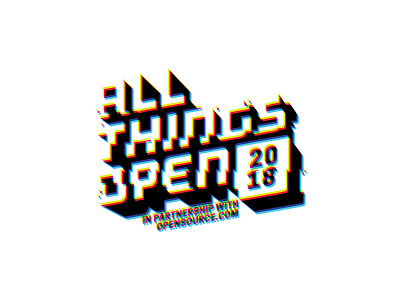 ATO2018 all things open ato branding conference disruption distortion glitch identity logo open source raleigh