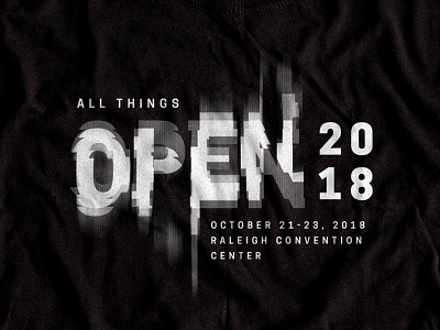 ATO Shirt all things open ato conference disruption distortion glitch open source raleigh shirt t-shirt