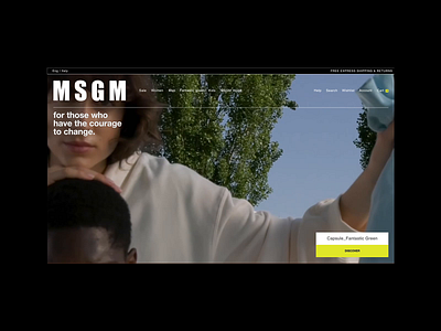 MSGM animation design ui ux website