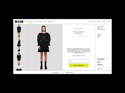 MSGM animation branding design ui ux web website