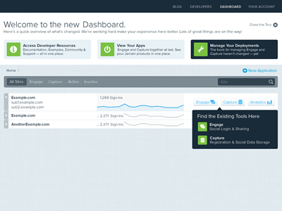 New Dashboard Tour for Existing Users