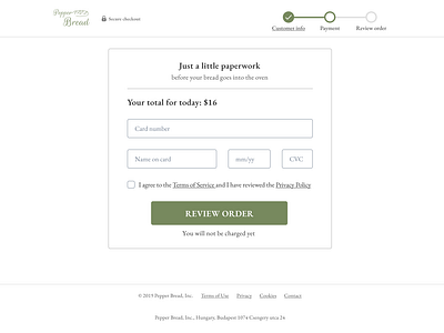 Credit Card Checkout  #002 #DailyUI