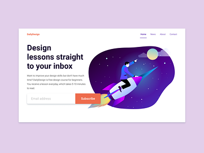 Daily UI 26 — Subscribe daily 100 challenge dailyui dailyui026 illustration interface minimal newsletter signup subscribe subscribe form ui
