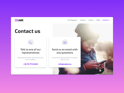 Daily UI 28 — Contact us