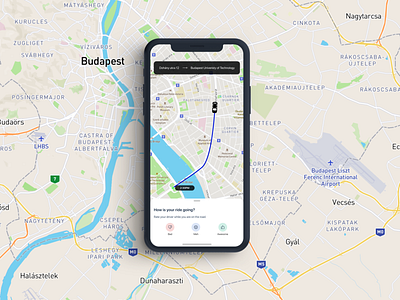 Daily UI 29 — Map app daily 100 challenge dailyui dailyui29 design driver driving interface map mobile app rate taxi app ui