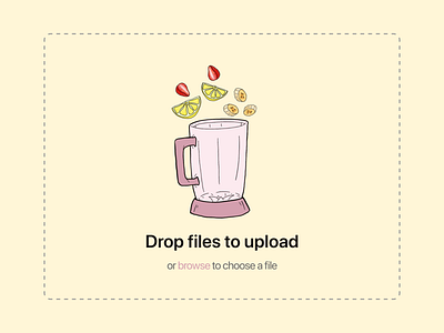Daily UI 31 — File upload cartoon comic daily 100 challenge dailyui design drag and drop file upload food illustration image upload import interface procreate ui