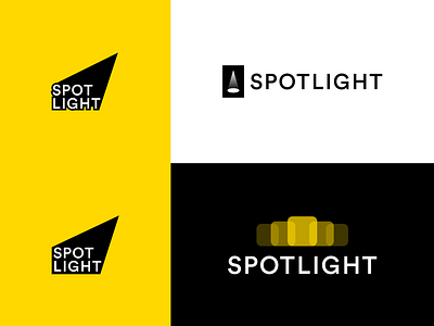 Spotlight Logo Drafts branding logo logodesign spotlight yellow