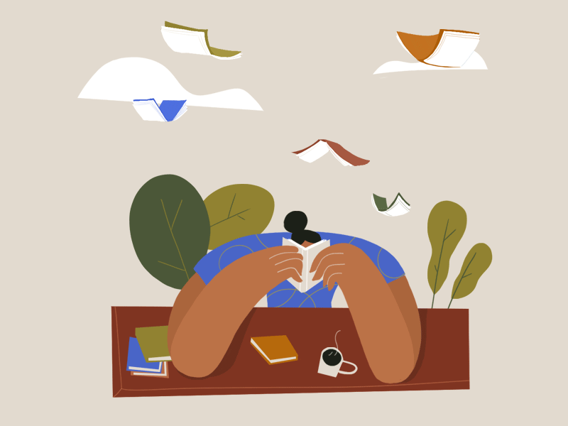 Flying Books by Emilie Muszczak on Dribbble