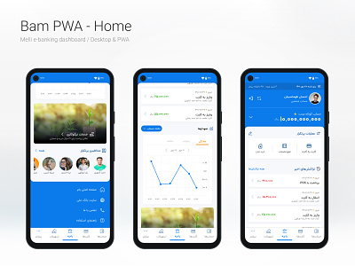 The Melli e-banking (Bam) PWA - Redesign design financial mobile pwa redesign ux