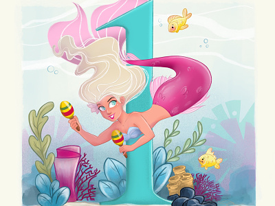 Mermay Day 1 characterdesign illustration mermaid mermay procreate