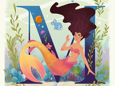 M is for Mermaid mermaid mermay character