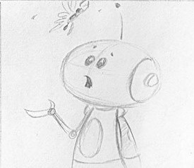 Little Robot Storyboard Still robot sketch storyboard