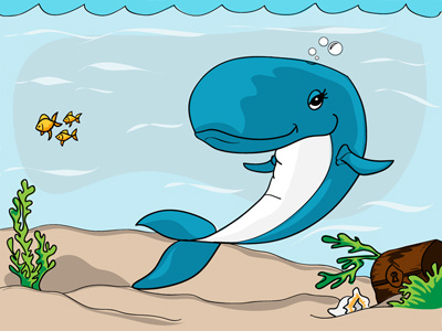 Whale Of A Tale illustration vector