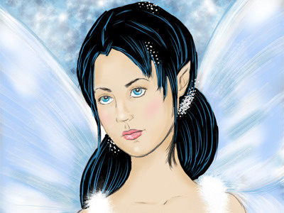 Winter Fairy digital painting sketch sketchbook pro for ipad wacom bamboo stylus ipad2