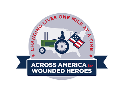 Across America for Wounded Heroes Badge america logo non profit