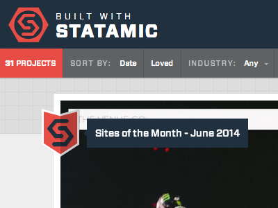 Sites Of The Month for @builtwstatamic badge icon website