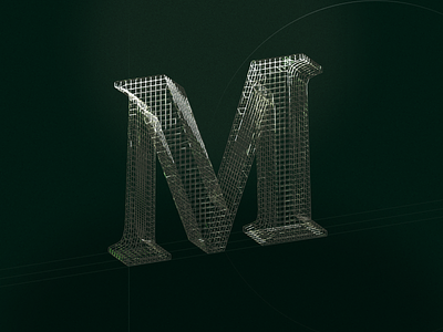 Client work in progress 3d blender letter mesh wireframe