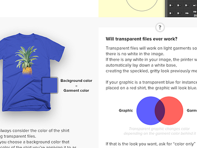 Will transparent files ever work? WIP blue design faq layout pineapple print printful transparent tshirt web webpage wip
