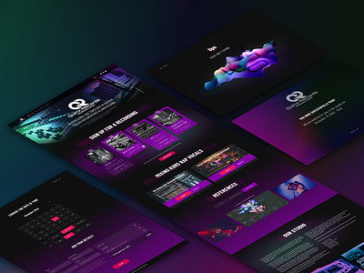 QUINXRECORDS site design development graphic design site ui ux web