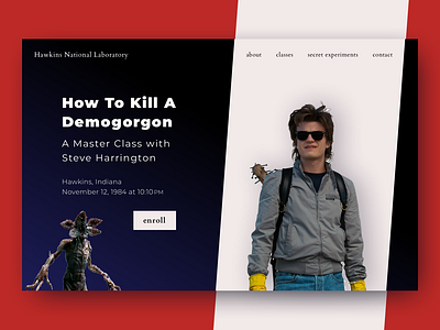 Daily UI #003 - Landing Page dailyui landing page stranger things ui