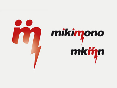 Mikimono brand identity logo vector