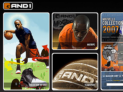 And1 2007 French Website and1 basketball webdesign website