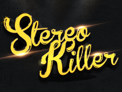 Stereo Killer flare gold illustration poster project type yellow