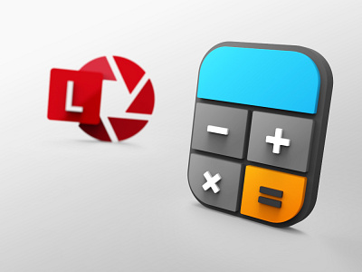 Windows 10 Calculator Icon - 3D Version