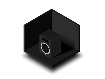 Isometric Speaker 2d adobe illustrator black illustrator isometric speaker