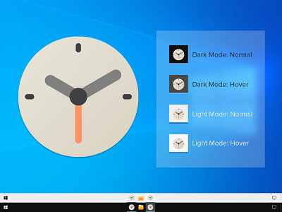 Windows 10 Alarms & Clock Icon adobe illustrator beige flat fluent design gradient icon icon design illustrator modern orange simple ui ux vector windows windows10